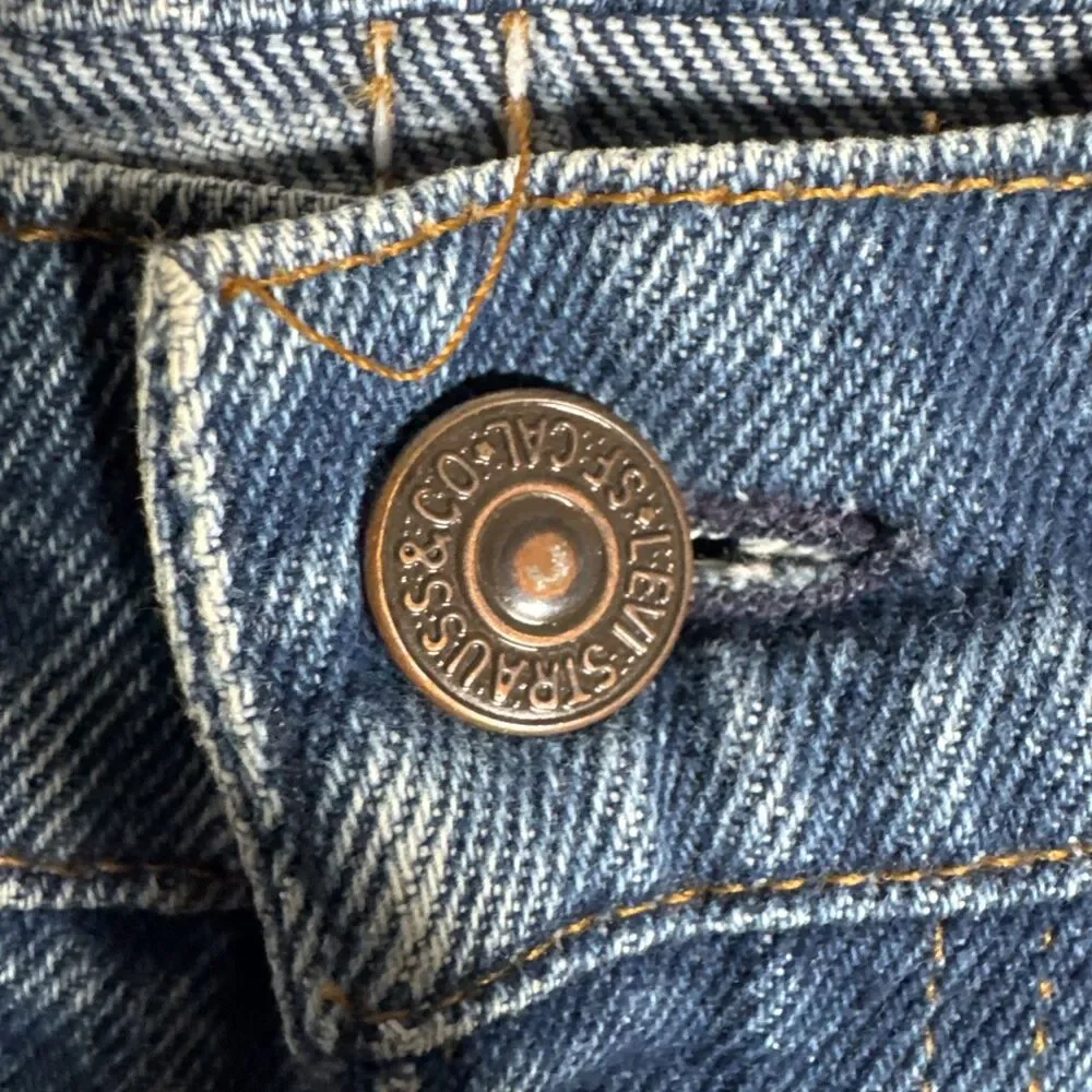 Vintage 70’s Levi’s 646 Orange Tab Bellbottom Flare Faded Denim Jeans Size 30x31